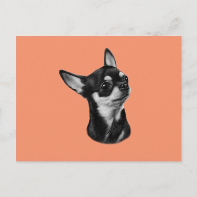 Carte Postale Chihuahua peint à la main (Devant)