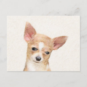 Carte Postale Chihuahua Peinture - Cute Original Chien Art