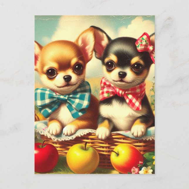 Carte Postale Chihuahua Puppies (Devant)