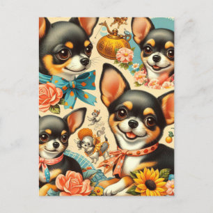 Carte Postale Chihuahua sans mer vintage