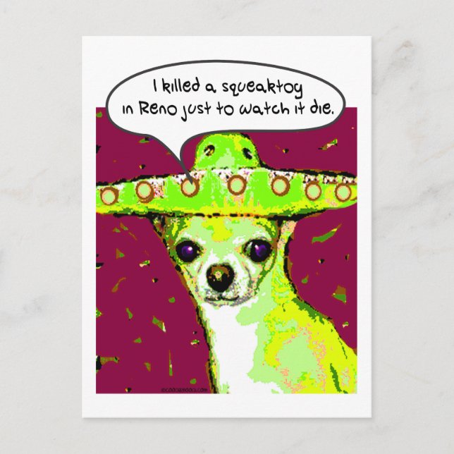Carte Postale Chihuahua Tueur (Devant)