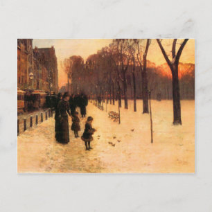 Carte Postale Childe Hassam - Boston au crépuscule quotidien