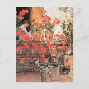 Carte Postale Childe Hassam - Geraniums rouges