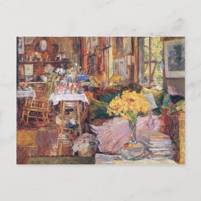 Carte Postale Childe Hassam - La salle des fleurs (Devant)