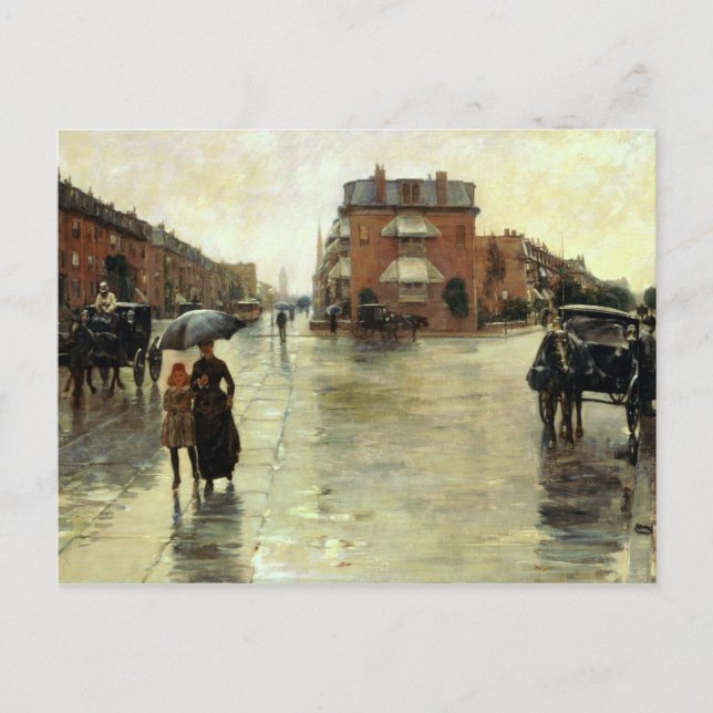 Carte Postale Childe Hassam - Rainy Day, Boston (Devant)
