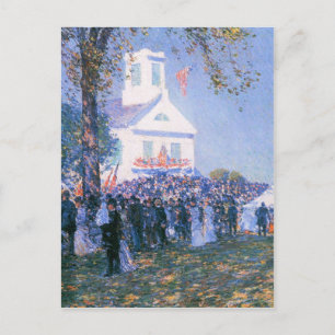 Carte Postale Childe Hassam - Récolte dans un village de New Eng