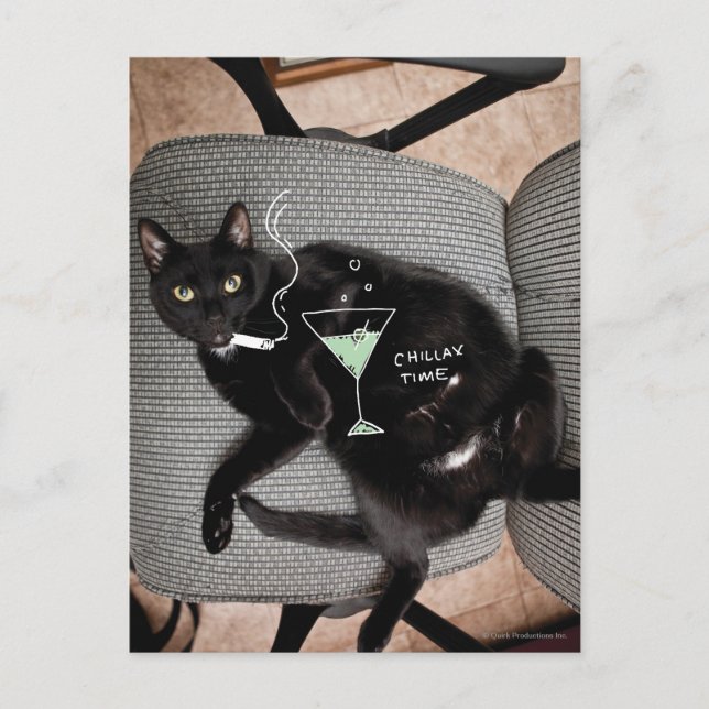 Carte Postale Chillax Cat (Devant)