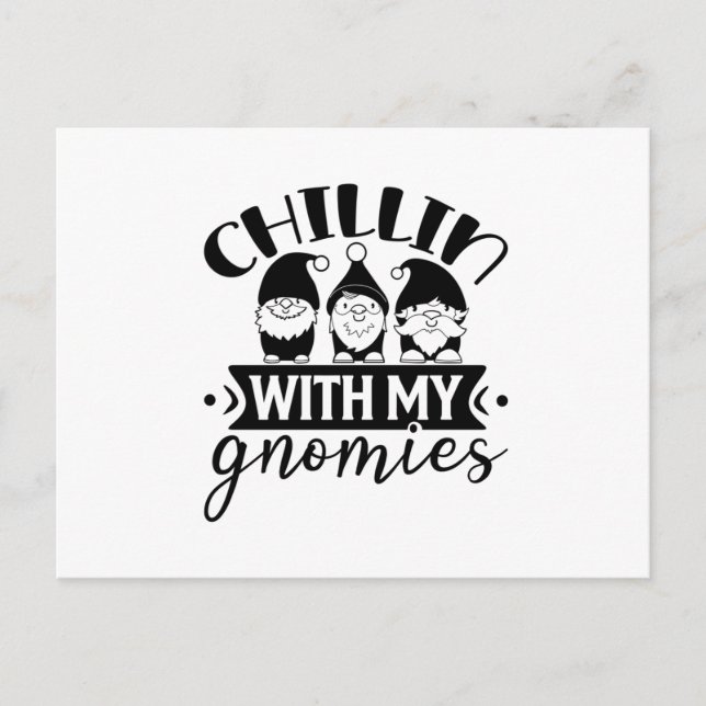 Carte Postale Chillin avec mes gnomes (Devant)