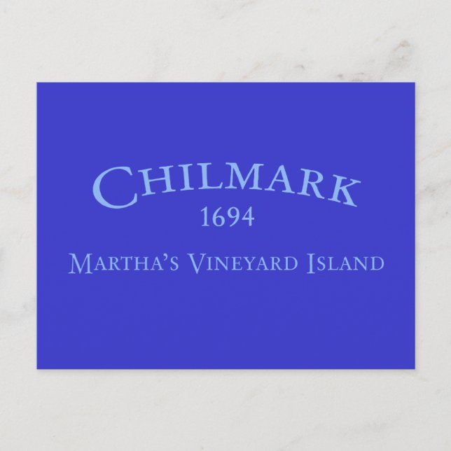 Carte postale Chilmark Incorporated 1694 (Devant)