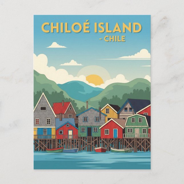 Carte Postale Chiloé Island Chili Voyage (Devant)