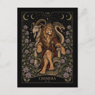 Carte Postale Chimère, Tarot Étoilé Art