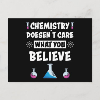 Carte Postale Chimie amusante Citation drôle Chimiste Profession
