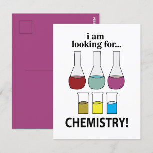 Carte Postale Chimie Drôle Je Cherche Chimie