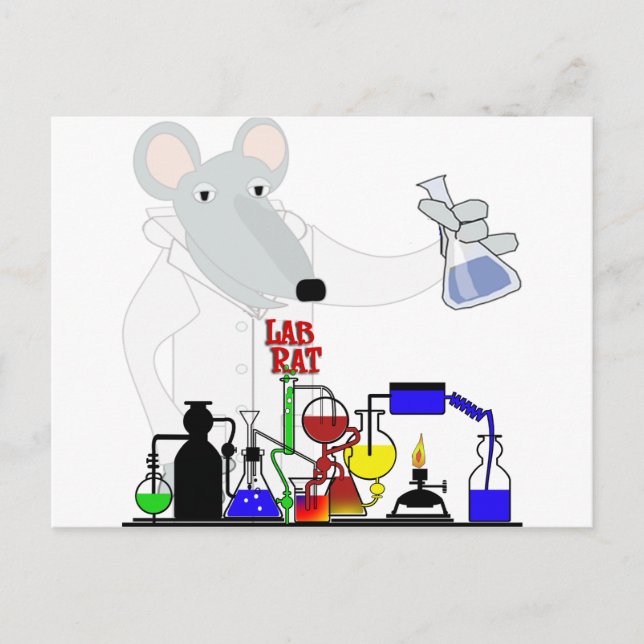 CARTE POSTALE CHIMIE LAB RAT (Devant)