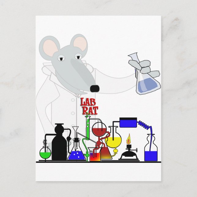 CARTE POSTALE CHIMIE LAB RAT (Devant)