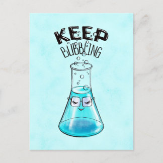Carte Postale Chimie mignonne Drôle Nerdy Lab Caractère