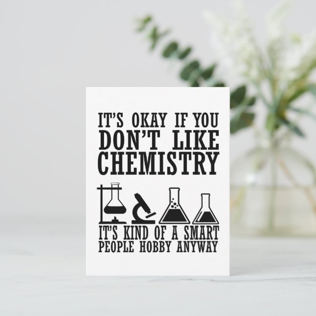Carte Postale Chimie sarcasme citations drôles de chimiste (Debout devant)