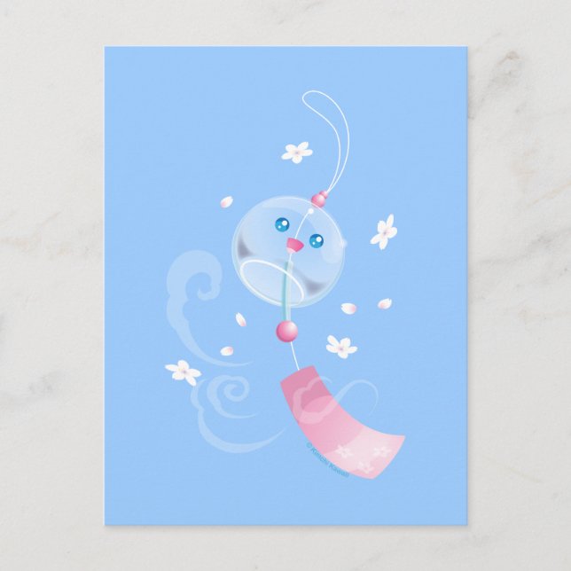 Carte Postale Chimme éolien à furine mignonne (Devant)