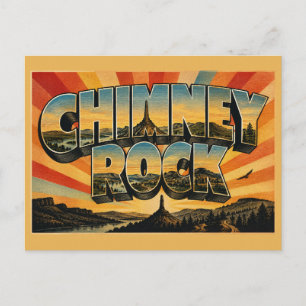 Carte Postale Chimney Rock Nebraska Flèche de grès Vallée Art