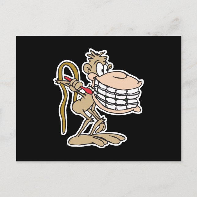 Carte Postale chimpanzé avec accolades (Devant)