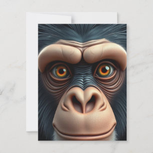 Carte Postale Chimpanzé fou mignon