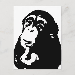 Carte Postale Chimpanzé Pop Art Thinking