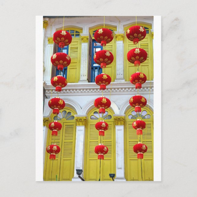 Carte Postale Chinatown architecture coloniale Singapour (Devant)