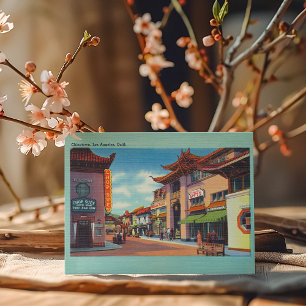 Carte Postale Chinatown de Los Angeles vintage