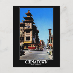 Carte Postale Chinatown, San Francisco, Californie, Vintage