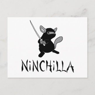 Carte postale Chinchilla Ninja