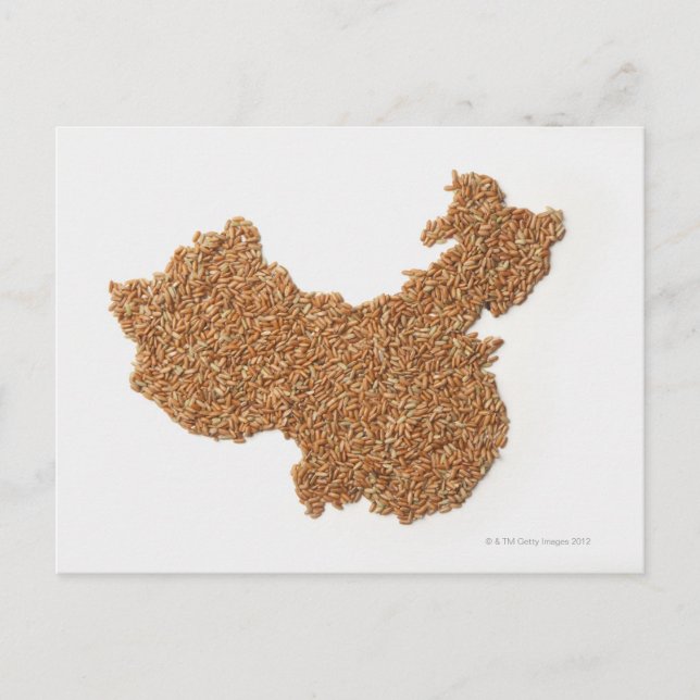 Carte Postale Chine continentale à base de riz glacé (Devant)