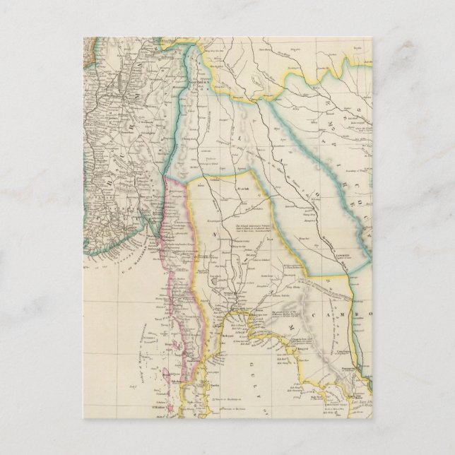 Carte Postale Chine de Burmah, Siam et Cochin (Devant)
