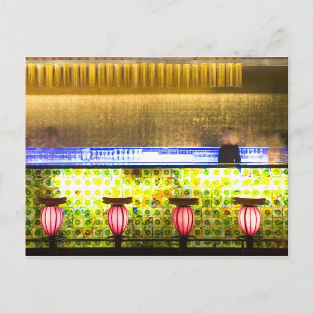 Carte Postale Chine, Shanghai. Bar dans le quartier de bars Xin  (Devant)