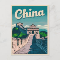 Chine Vintage voyage Grande Muraille Retro Graphis