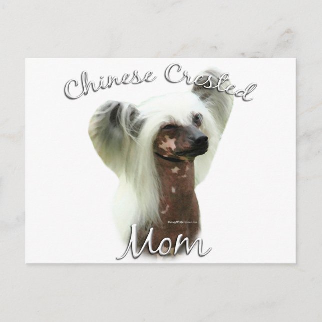 Carte Postale Chinese Crested Maman 2 (Devant)