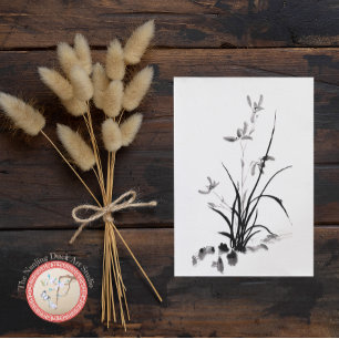 Carte Postale Chinese Iris - bw Photo