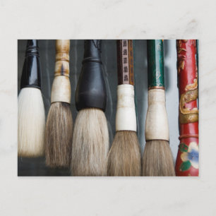Carte Postale Chinese paint brushes