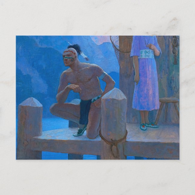 Carte Postale Chingachgook par Newell Convers Wyeth (Devant)