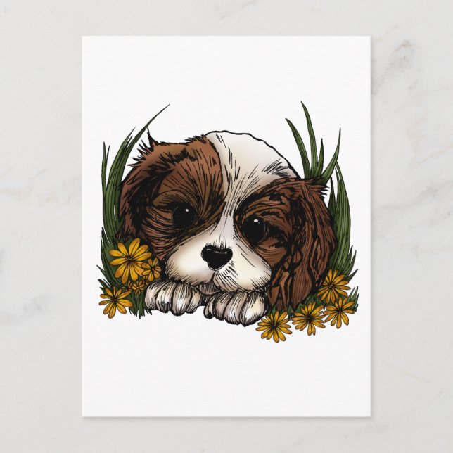 Carte Postale Chiot (Devant)