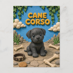Carte Postale Chiot Cane Corso Mignon, Bébé Chien