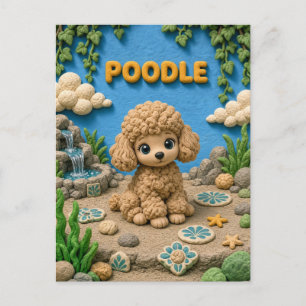 Carte Postale Chiot Caniche Mignon, Bébé Chien