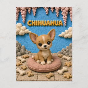 Carte Postale Chiot Chihuahua Mignon, Bébé Chien