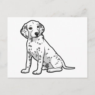 Carte Postale Chiot dalmate mignon
