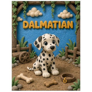 Carte Postale Chiot Dalmatien Mignon, Bébé Chien