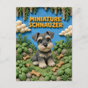Carte Postale Chiot Schnauzer Nain Mignon, Bébé Chien