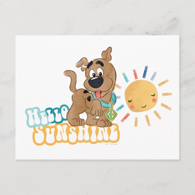 Carte Postale Chiot Scooby-Doo "Bonjour soleil" (Devant)