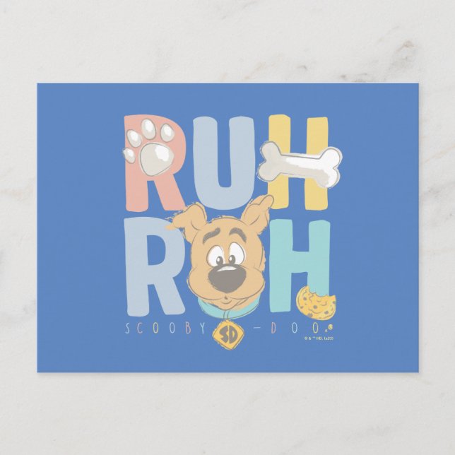 Carte Postale Chiot Scooby-Doo "Ruh Roh" (Devant)