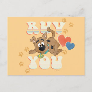 Carte Postale Chiot Scooby-Doo "Ruv You"
