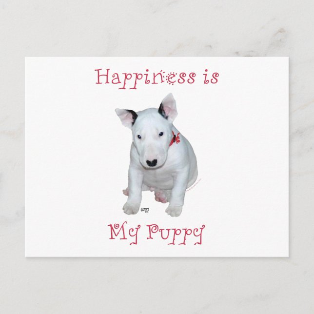 Carte Postale Chiots Bull Terrier (Devant)