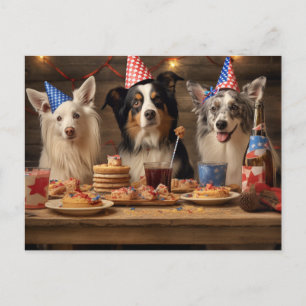 Carte Postale Chiots de fête